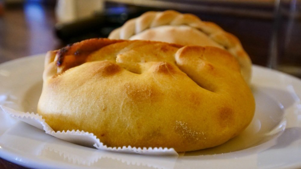 Macro shot of Argentine empanadas in Cordoba City, Argentina