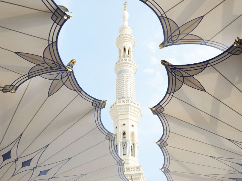 Medina tower is framed beautifully in Saudi Arabia 