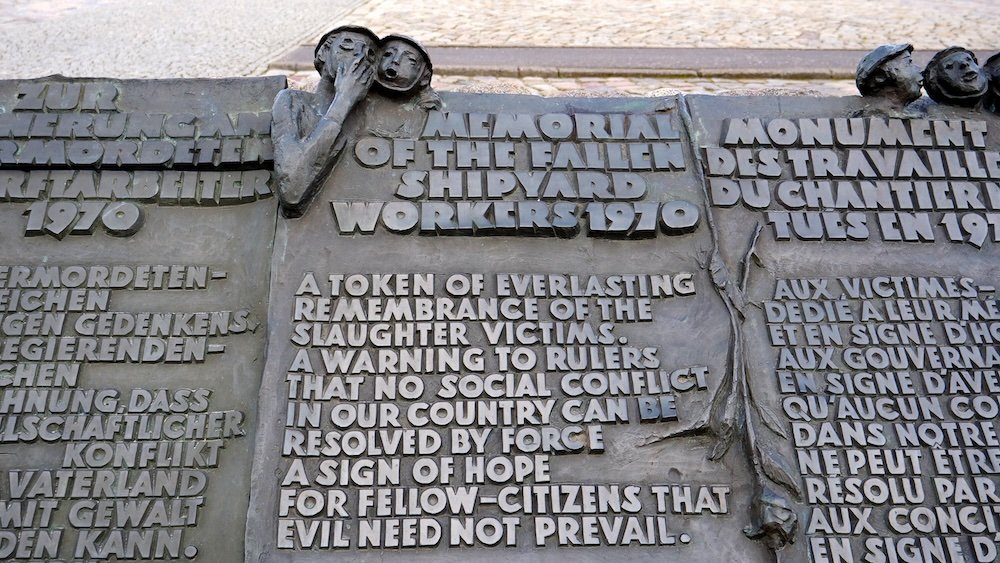 Memorial of the Fallen Shipyard Workers at the European Solidarity Centre (Europejskie Centrum Solidarności in Gdansk, Poland 