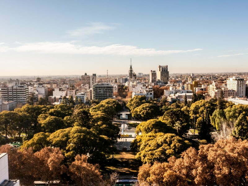 Mendoza city green trees in Argentina 
