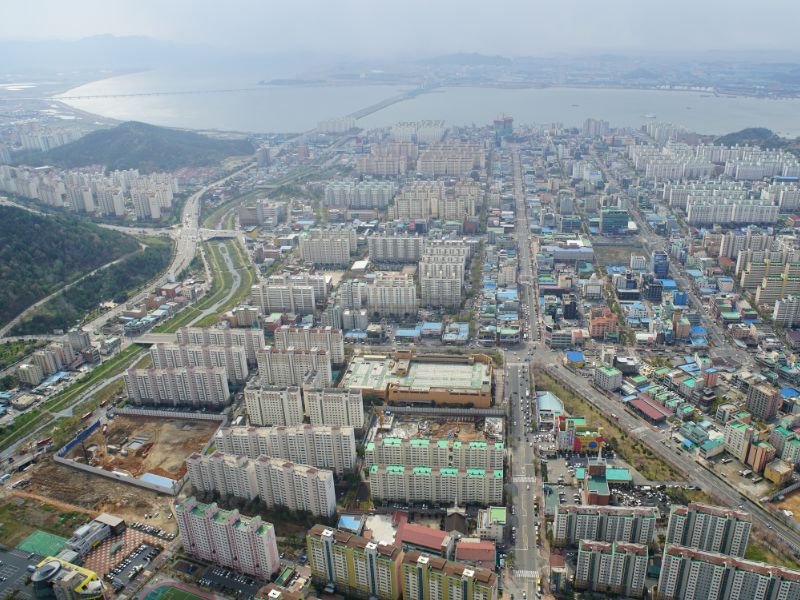 Mokpo tall building views from a birds eye view