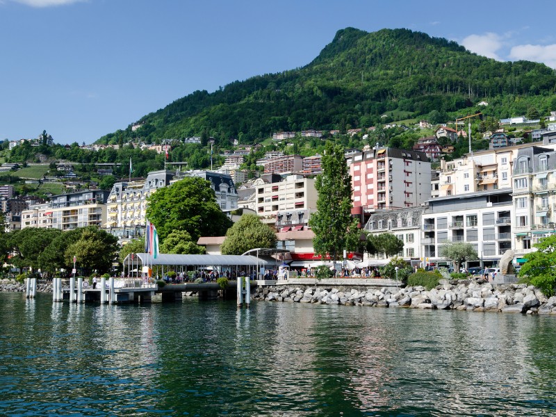 Montreux is a great day trip from Lausanne, Switzerland 