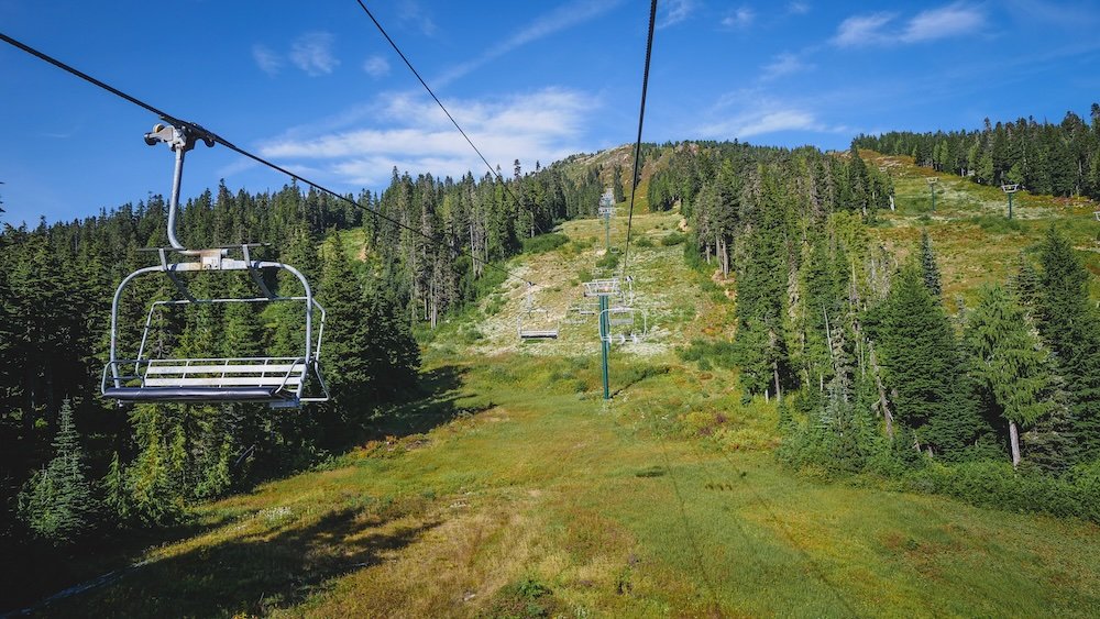 Mount Washington Cable Car views on Vancouver Island, BC 