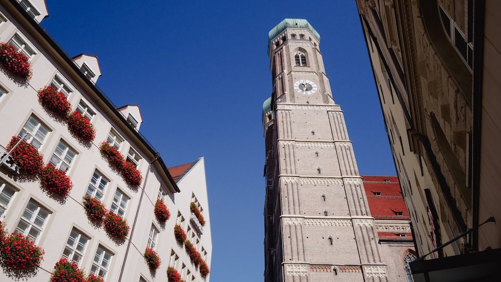 Munich Cathedral from outside in Germany 