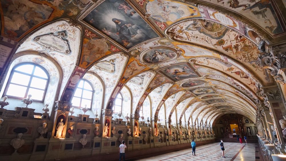 Munich Residence Former Royal Palace showcasing lavish decor and centuries of European art and Grand halls in Germany highlighting the Antiquarium