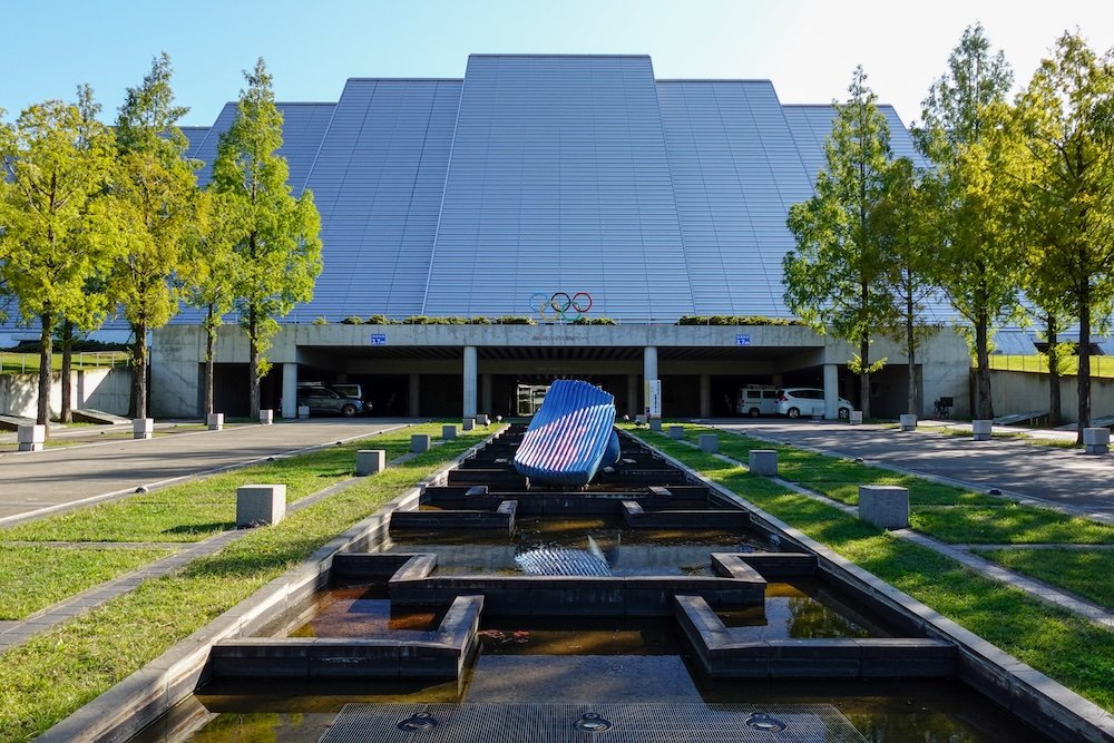 Nagano Olympic Memorial Arena M-WAVE outdoor views from Nagano city, Japan 