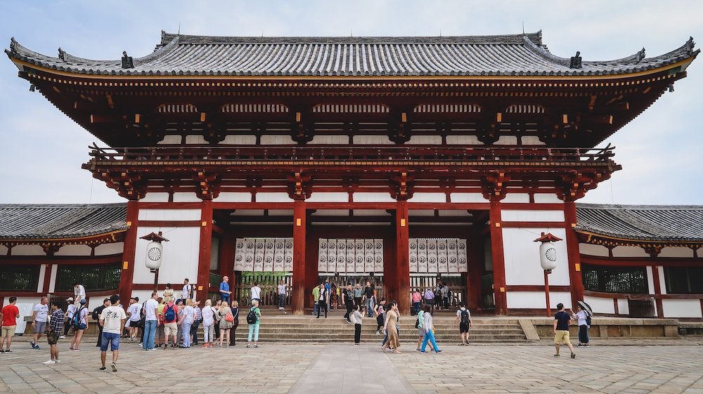 Nara is a popular place for a day trip from Osaka, Japan 