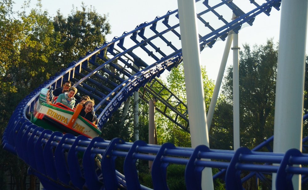 No shortage of smiling faces and screams at Europa Park on the themed rides!