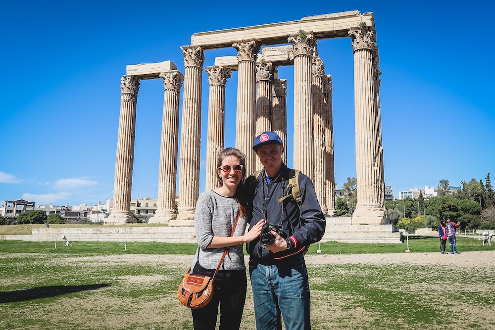 Nomadic Samuel and That Backpacker Audrey Bergner enjoying Athens, Greece