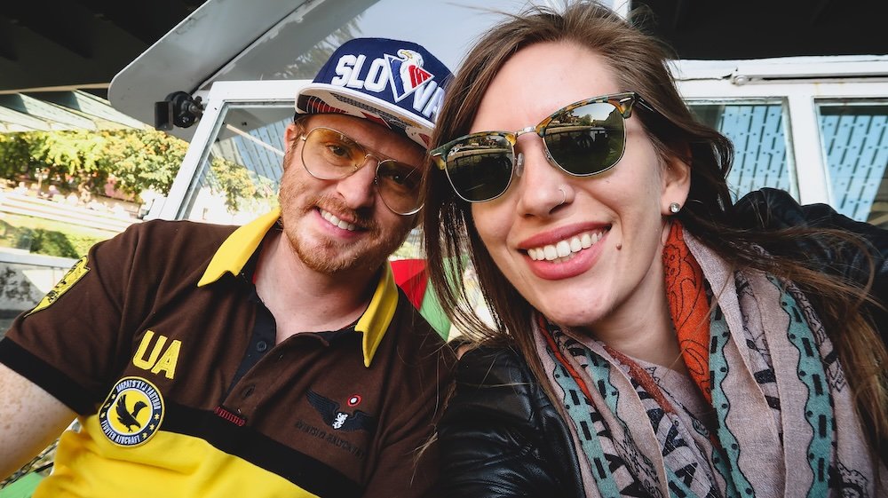 Nomadic Samuel and That Backpacker enjoying a river cruise in Ljubljana, Slovenia 