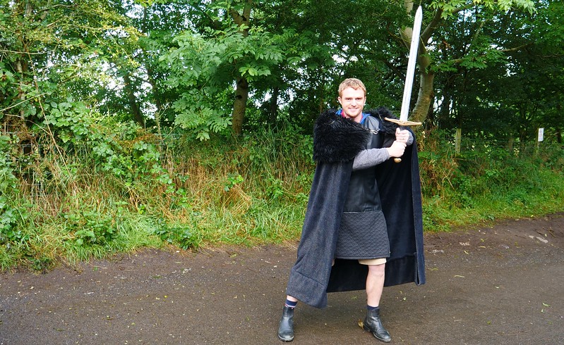 Nomadic Samuel dressing up in Northern Ireland for a Game of Thrones Experience