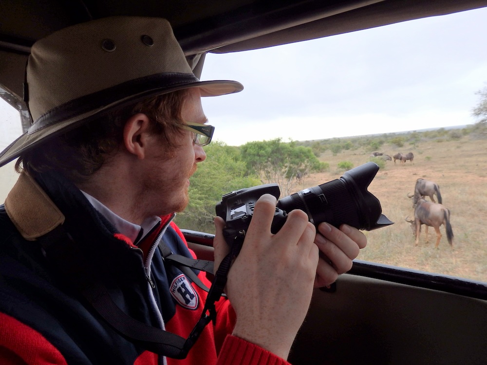 Here I am Nomadic Samuel enjoying a safari experience of a lifetime in Africa 