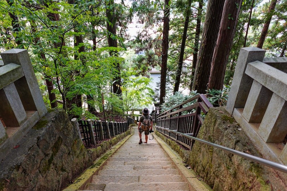 Nomadic Samuel hiking in Takayama, Japan 