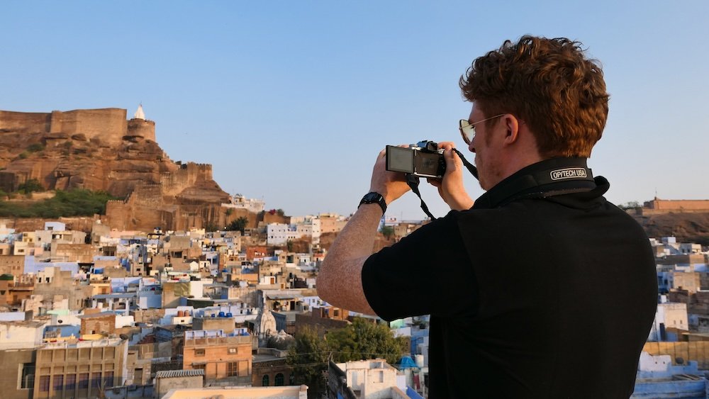 Nomadic Samuel presents things to do in Jodhpur, India taking photos of the fort 