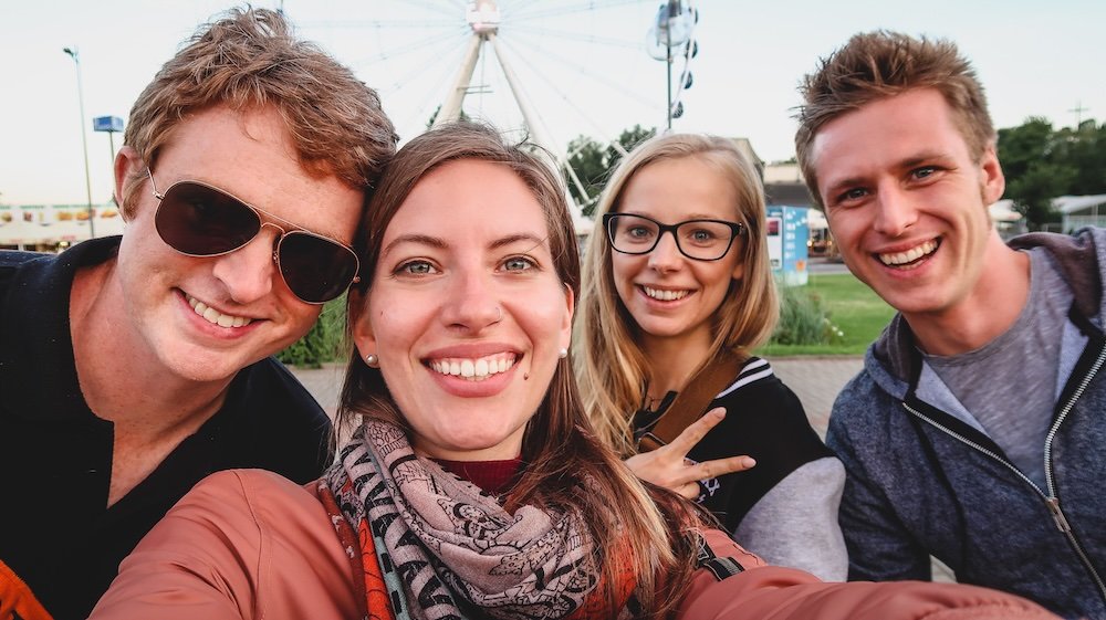 Nomadic Samuel with That Backpacker and e-Tramping Polish friends in Gdansk, Poland