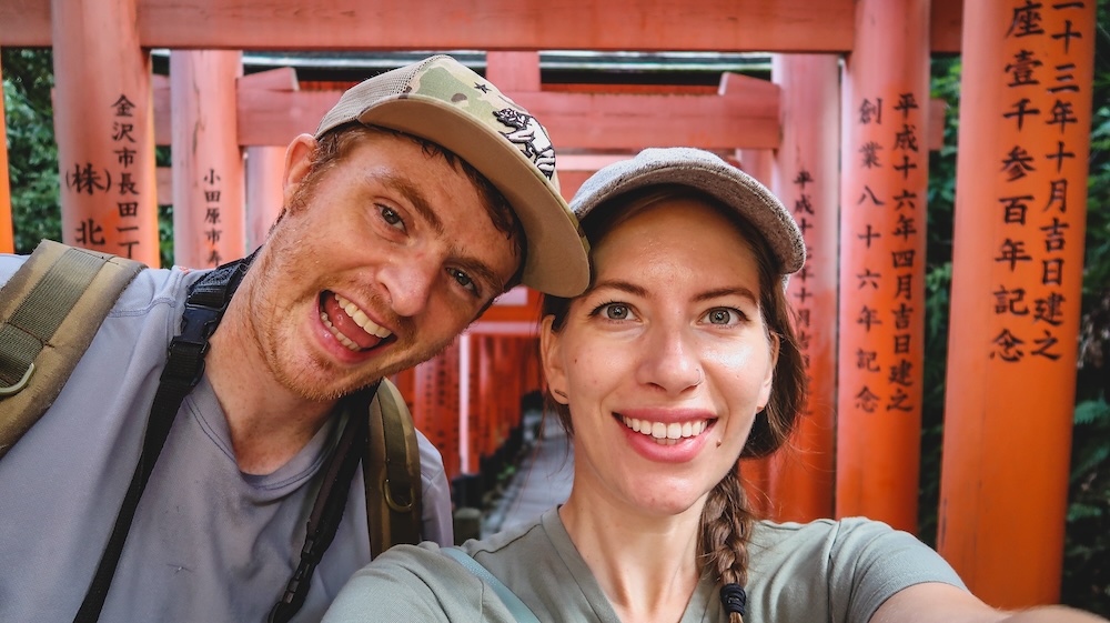 Nomadic Samuel and That Backpacker excited to be exploring gardens in Japan 