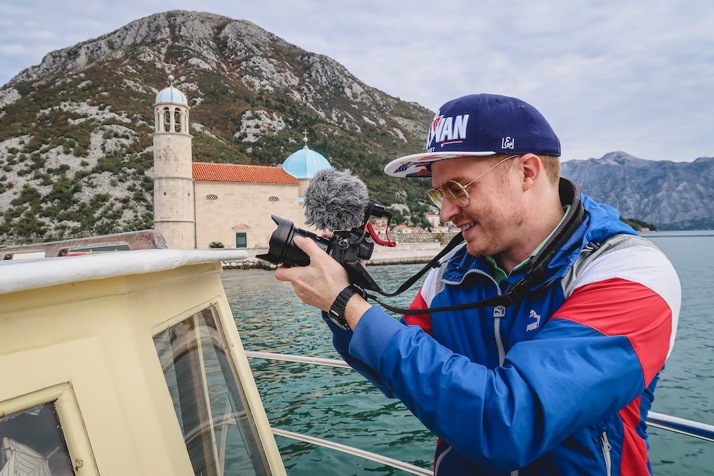 Nomadic Samuel thrilled to be visiting Perast on a day trip from Kotor, Montenegro 