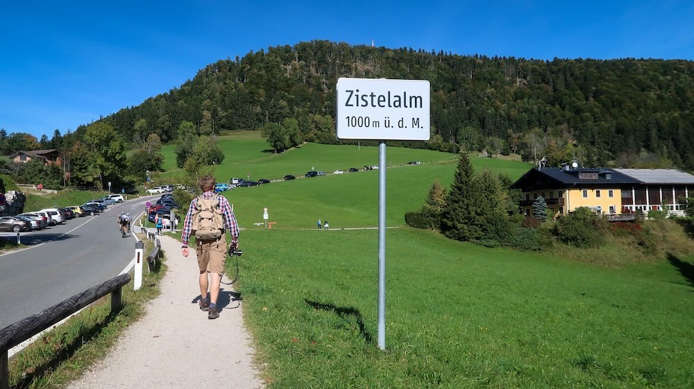 Nomadic Samuel walking prior to the Gaisberg hike in Austria 