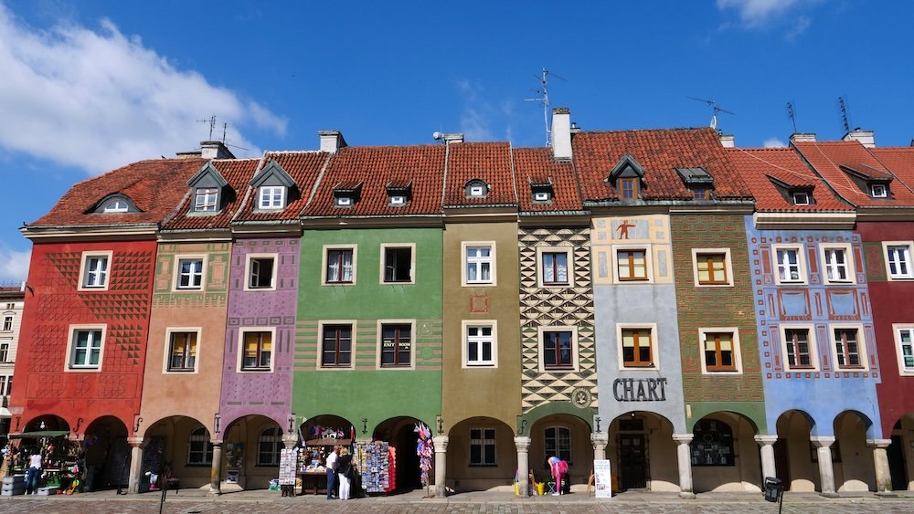 Old Market Square (Stary Rynek) with Poznań Town Hall (Ratusz) where colorful buildings reign supreme with medieval and Renaissance charm colliding in Poland