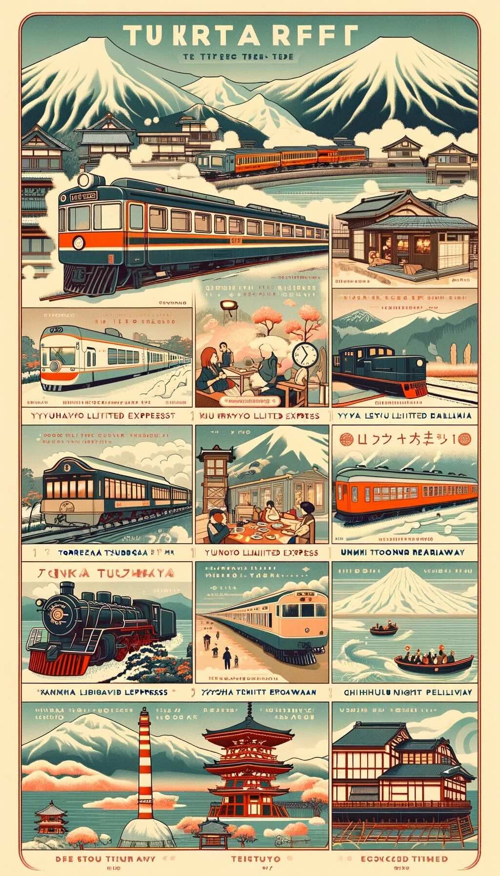 Poster voyage vintage : Tokyo (Japon)