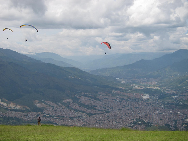 Paragliding is a popular activity - Medellin, Colombia
