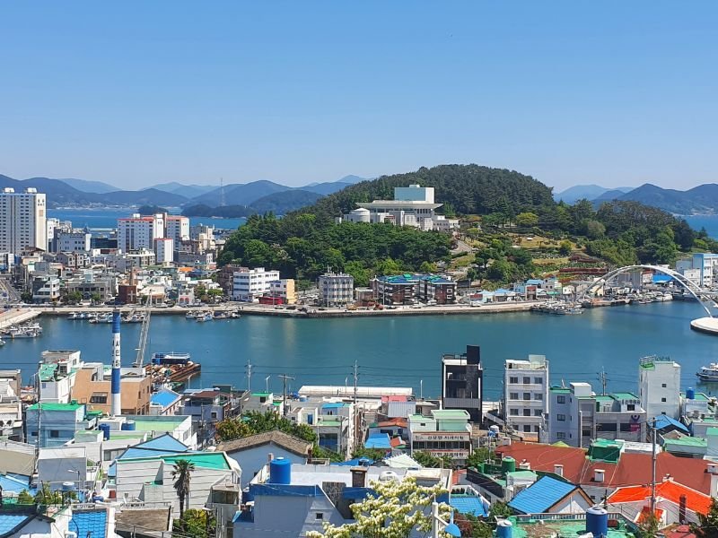 Port of Tongyeong views from a high vantage point overlooking it all