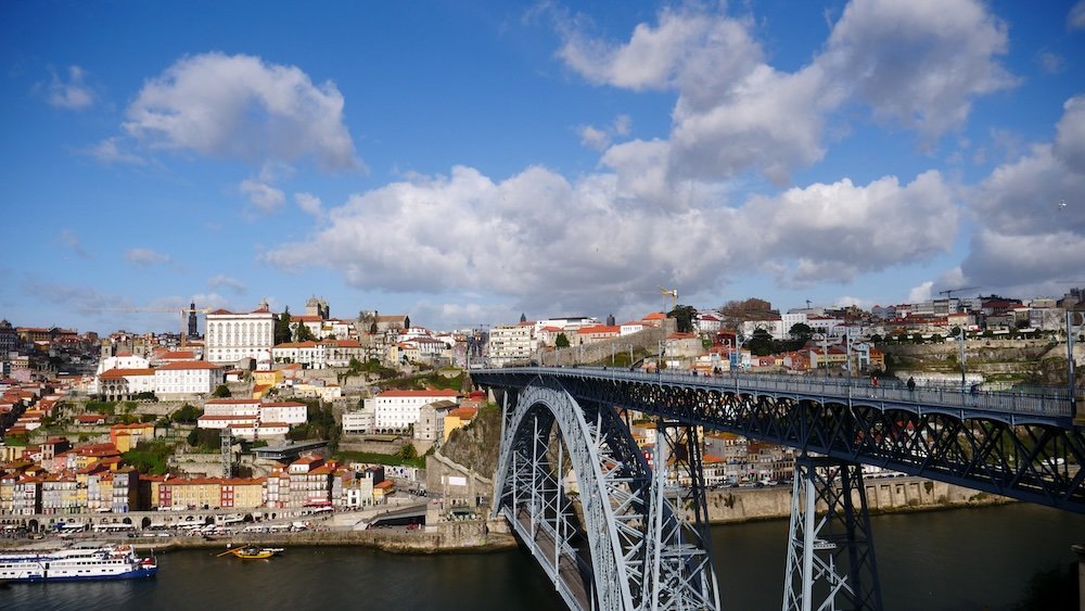 Porto scenic views including bridge in Portugal 