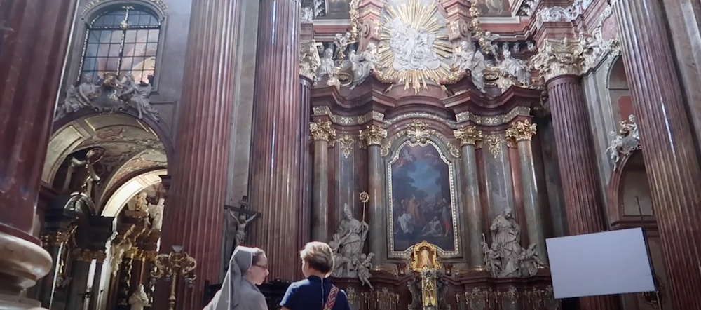 Poznan Cathedral (Fara Poznanska) baroque masterpiece interior in Poland