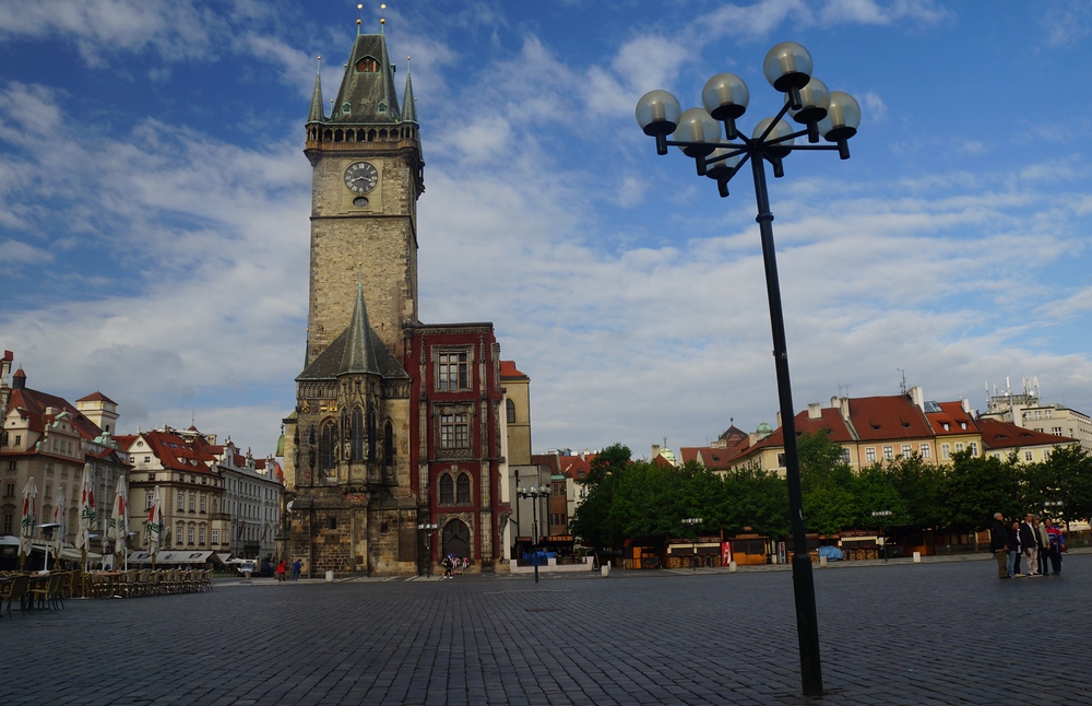 Prague’s Old Town Square in Czechia during a quiet morning
