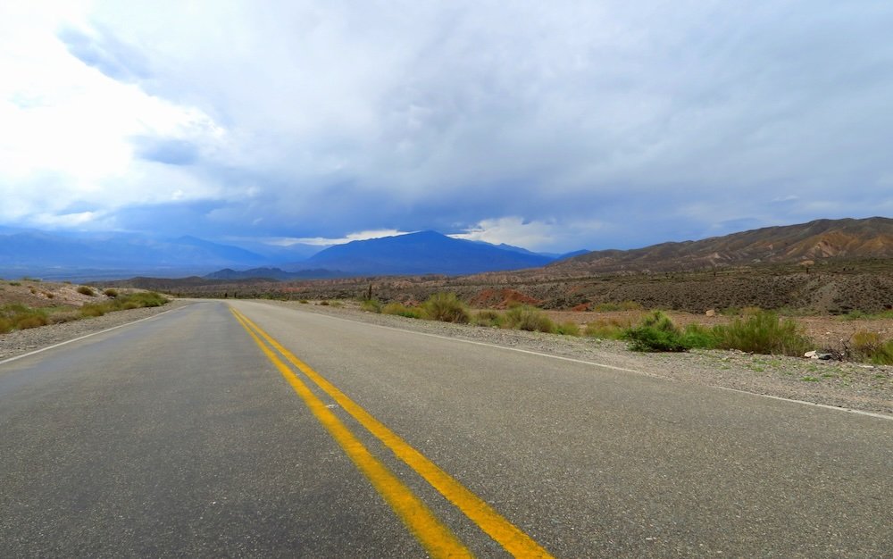 Road and scenery on the way to Salta, Argentina 