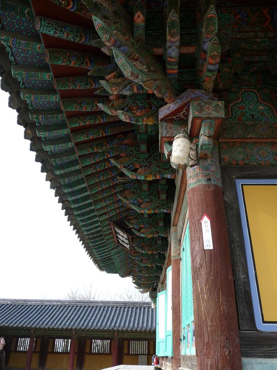 Roof temple details in Gyeongju, South Korea 