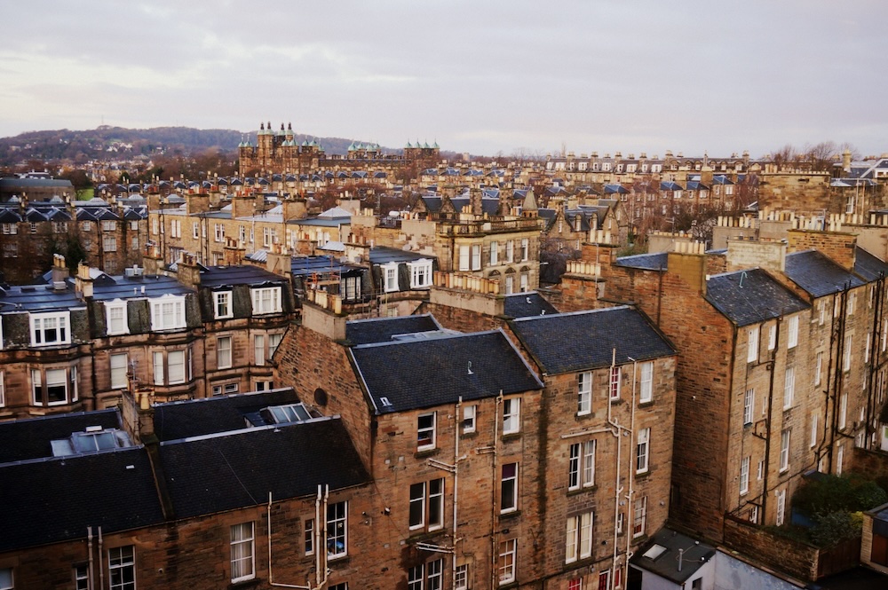 Rooftop views in Edinburgh, Scotland 