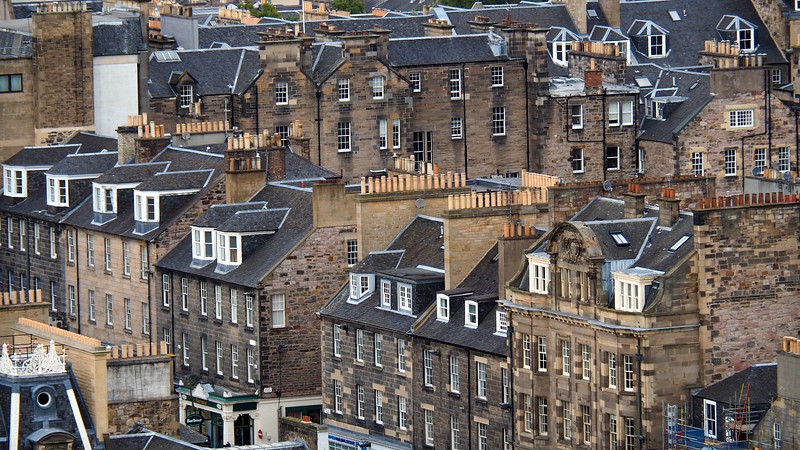 Rooftop views of Edinburgh, Scotland