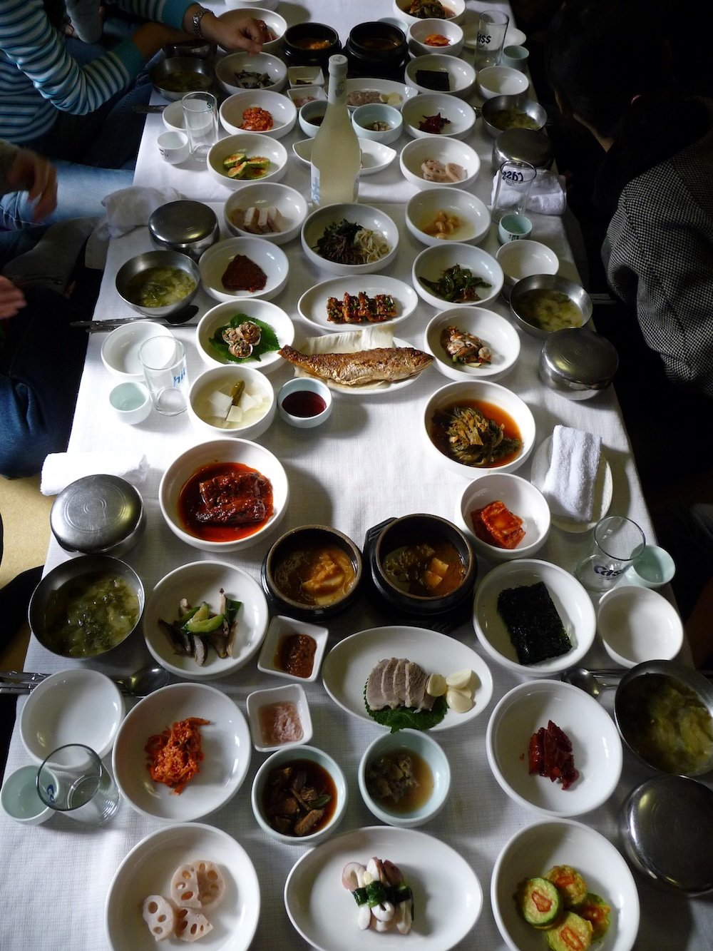 Royal traditional Korean hansik feast in Gyeongju, Gyeongsang, Korea 