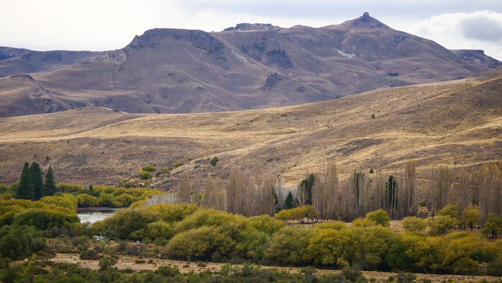 Rugged landscapes and mountains at Estancia Arroyo Verde in Patagonia, Argentina 