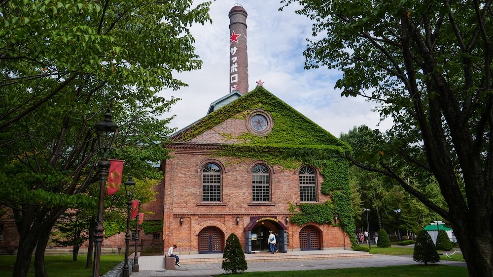 Sapporo brewing factor brick warehouse in Sapporo, Japan