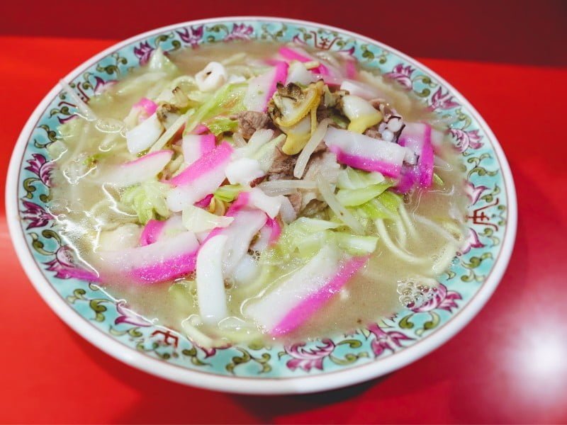 Champon noodles is a must try Japanese dish in Sasebo, Japan 