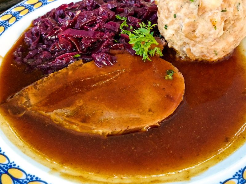 Sauerbraten is a must try dish for visitors to Stuttgart, Germany 