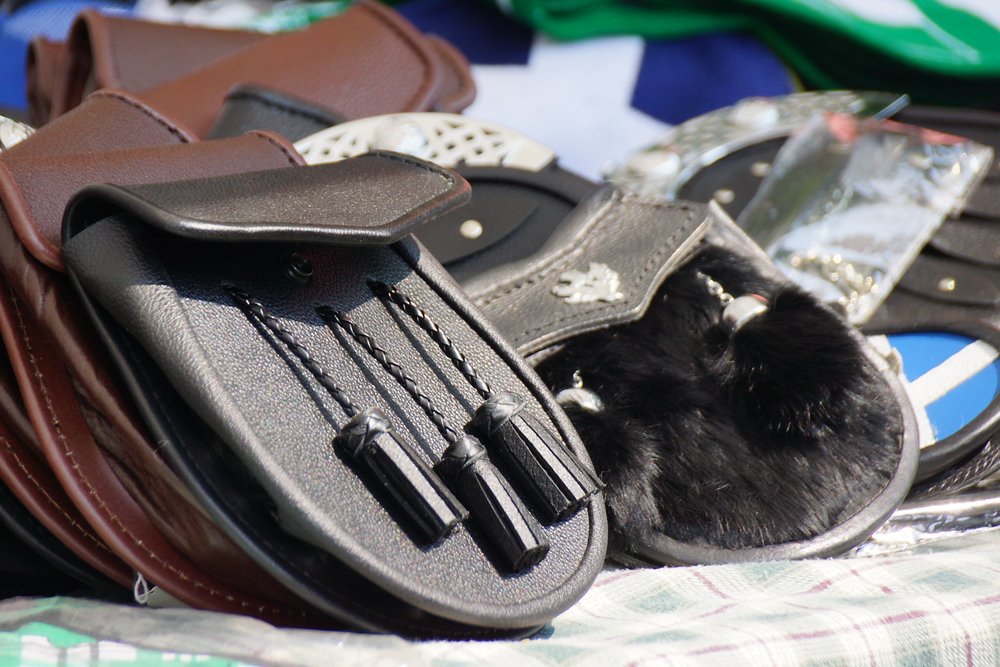 Scottish souvenirs for sale at the New Brunswick Highland Games held annually in Fredericton, Canada 