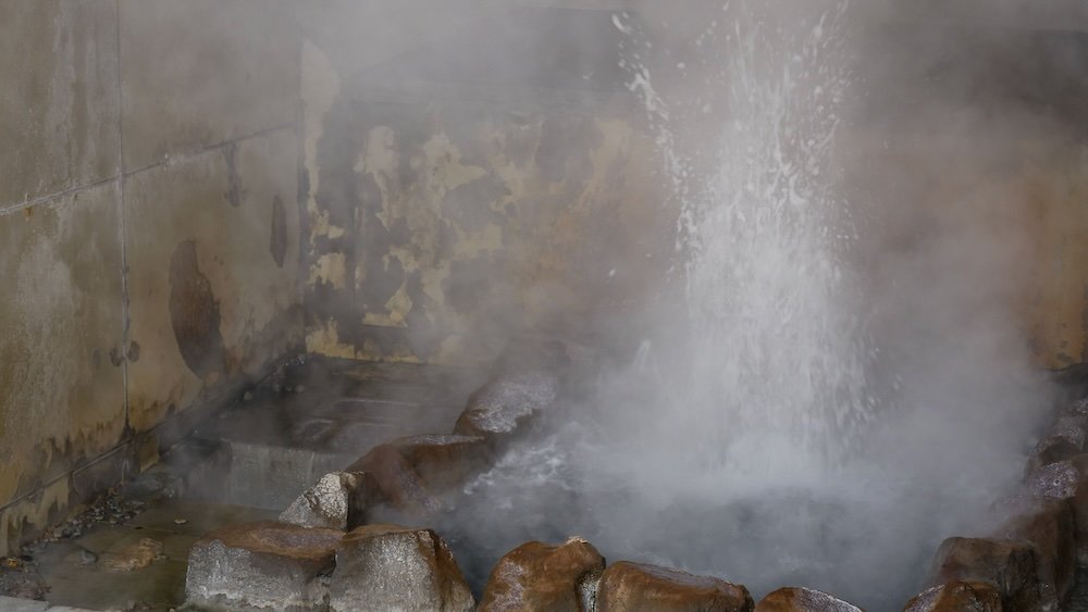 Sengen Park Geyser to view the steam and hot water shoot skyward in dramatic fashion