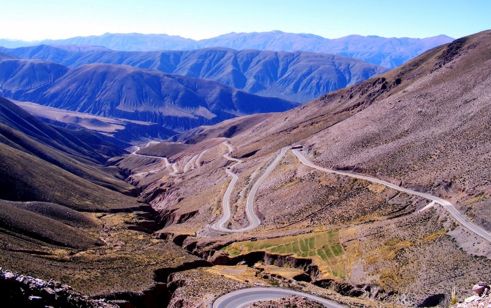 Serpentine roads from Salta to Jujuy day trip in Argentina 