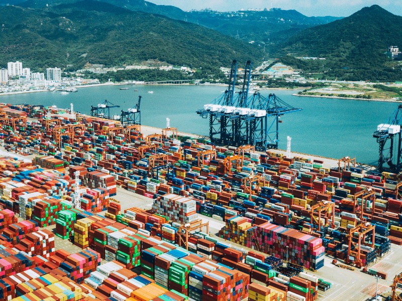 Shenzhen massive container port in China 