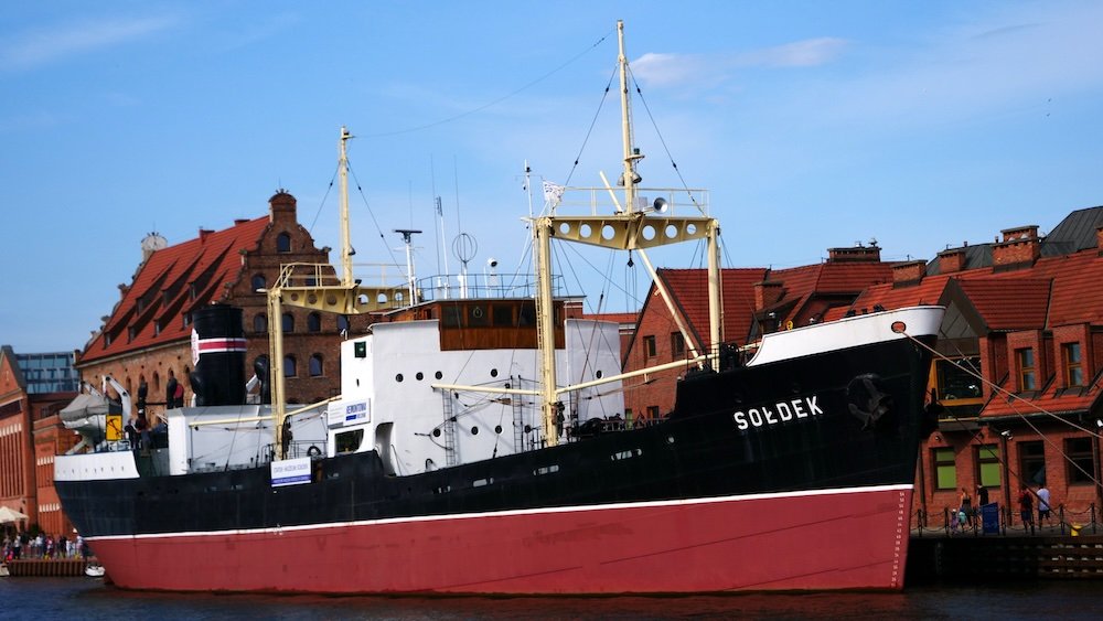 SS Sołdek Stanislaw Sołdek historic coal and ore freighter turned floating museum in Gdansk, Poland 