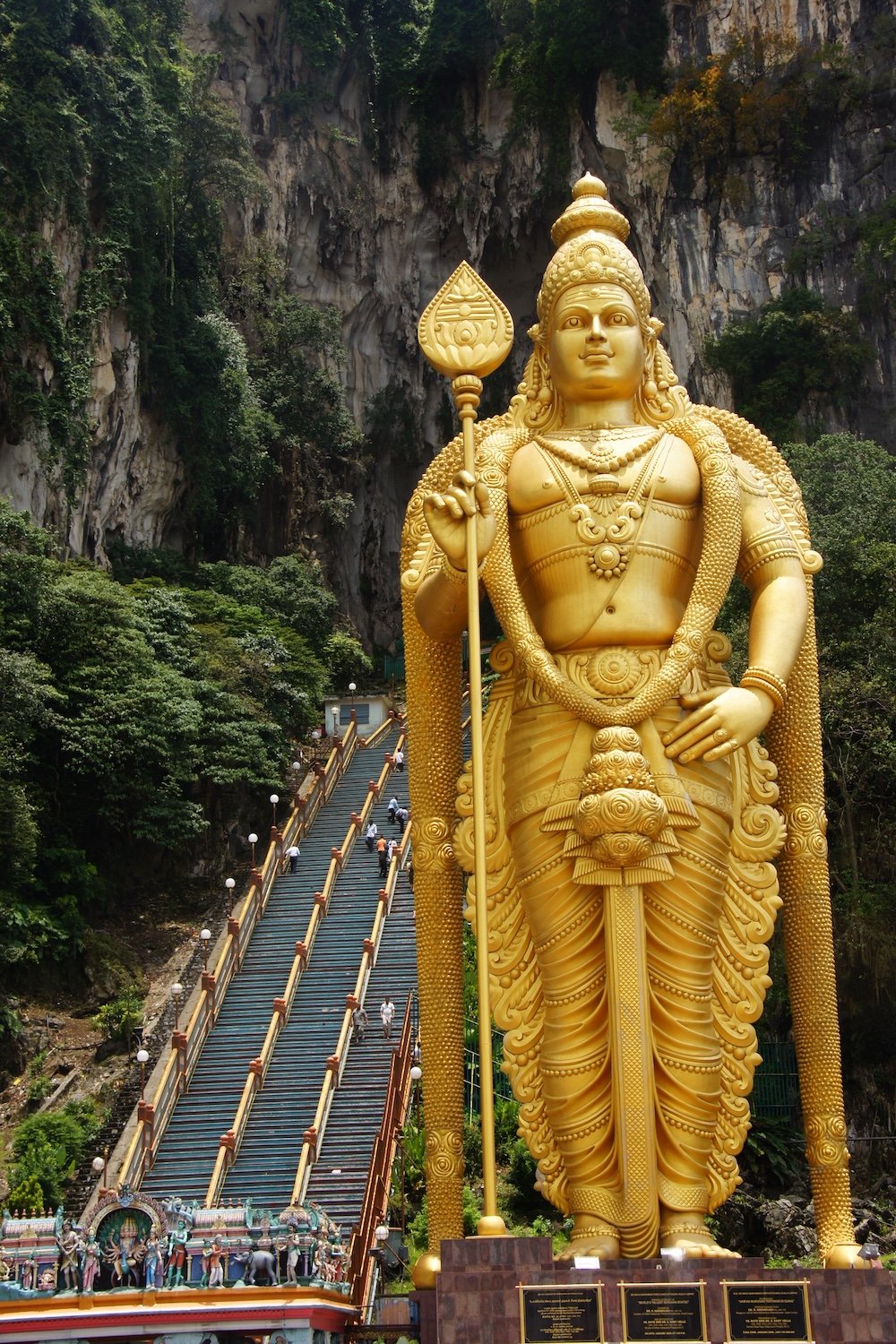 Statue of Lord Murugan located at the Batu Caves, Malaysia