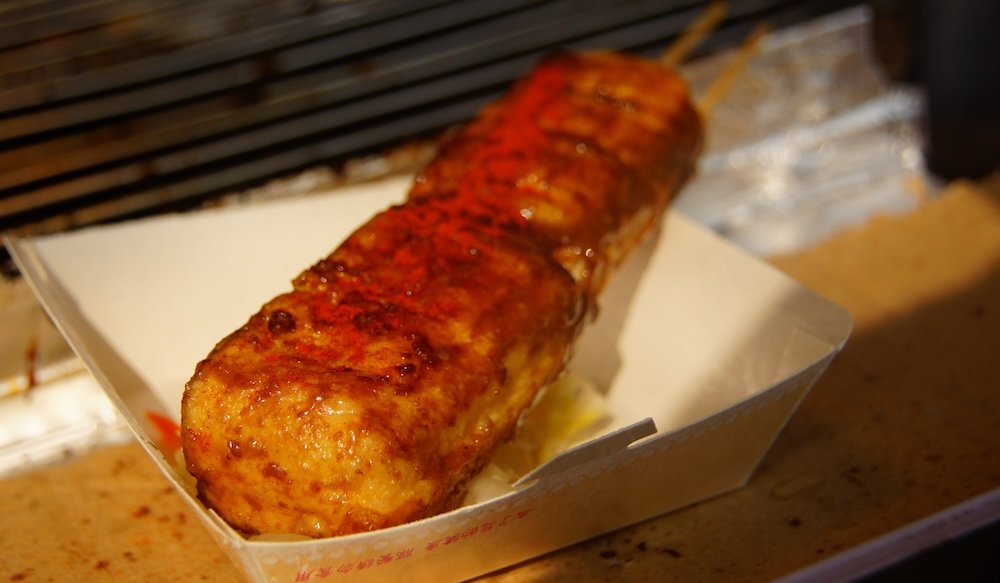 Stinky tofu at the Shilin night market as a must-try dish in Taipei, Taiwan