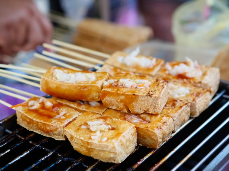 Stinky Tofu is a classic Taiwanese Street Food for Taipei, Taiwan 
