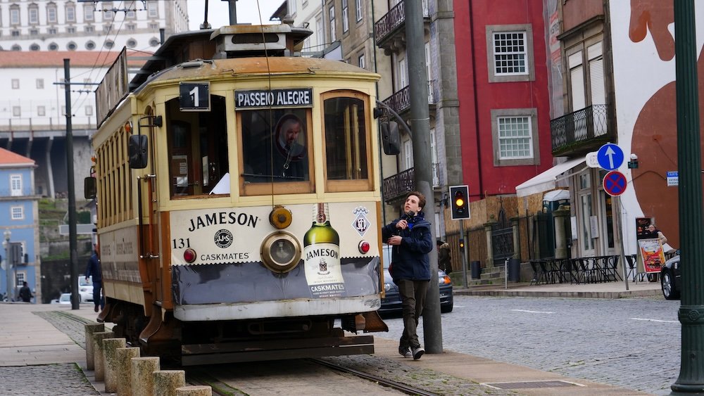 Street car in Porto, Portugal 