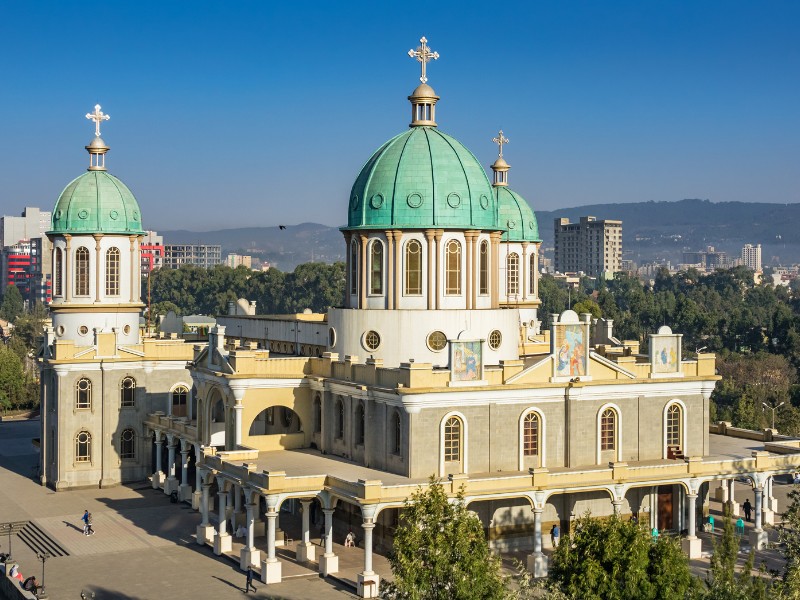 Stunning Medhane Alem Cathedral in Addis Ababa, Ethiopia 