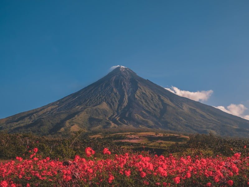 Stunning volcano mountain in the Bicol province of the Philippines in Luzon 