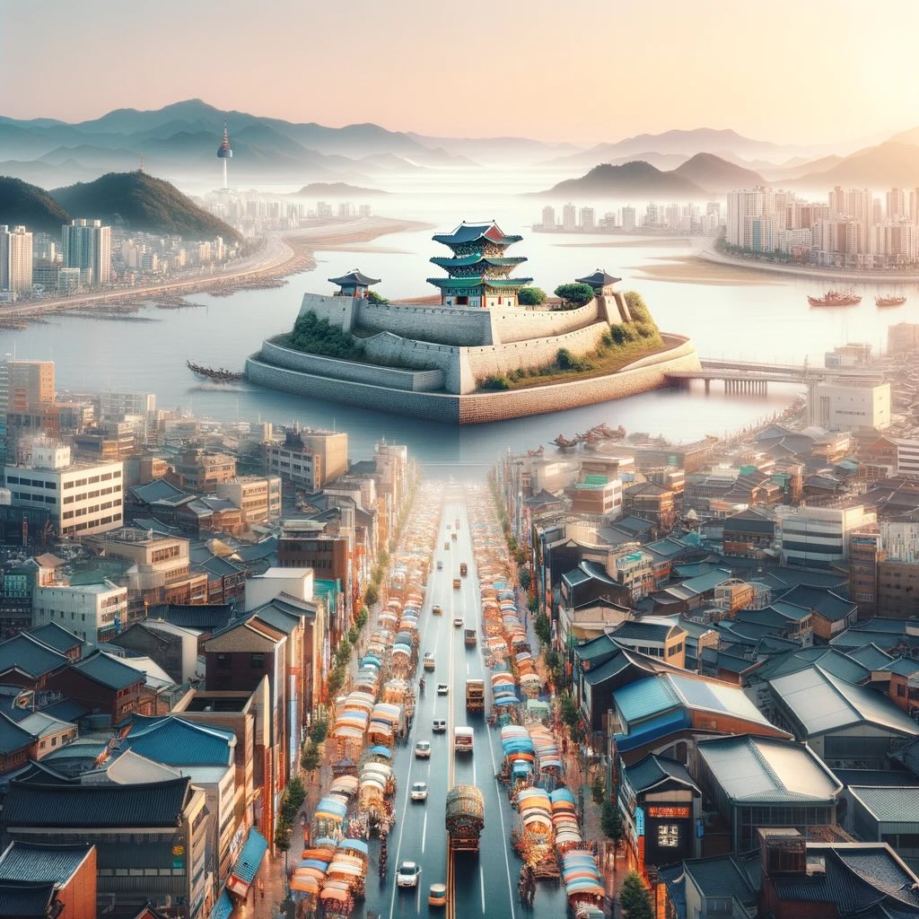 Suwon City Travel Guide - digital art 